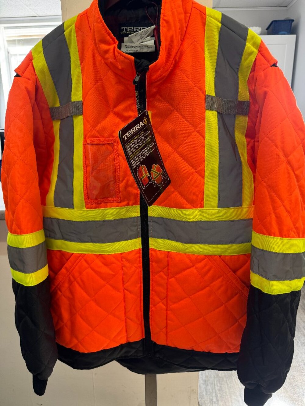 Terra Hi-Vis safety jacket in orange (size Large)